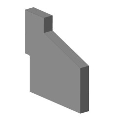 Šamotová deska boční, pravá přední, vrchní KV 025F 01